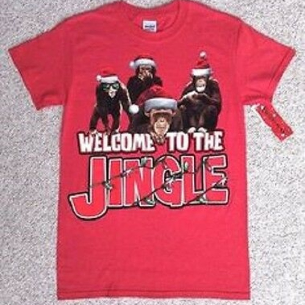 WELCOME TO THE JINGLE MEN LARGE COTTON TEE